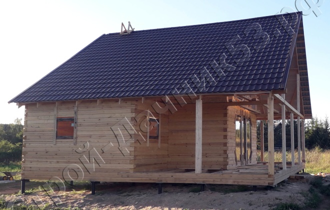 2 Брусовой дом 10×9, 150 м², Псковская область,  Печорский район, деревня Изборск (3)